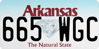 AR license plate 665WGC