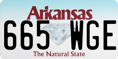 AR license plate 665WGE