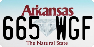 AR license plate 665WGF
