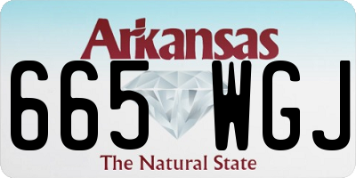 AR license plate 665WGJ
