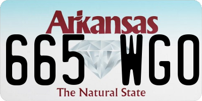 AR license plate 665WGO