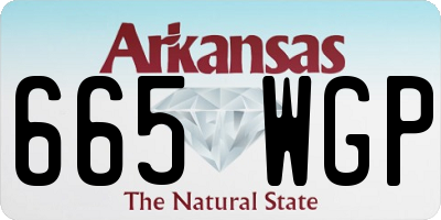AR license plate 665WGP