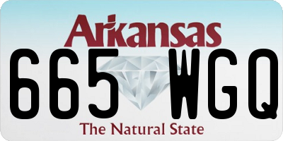 AR license plate 665WGQ