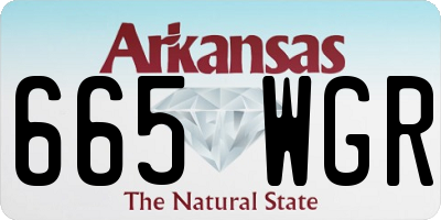 AR license plate 665WGR