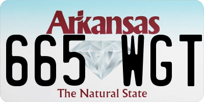 AR license plate 665WGT
