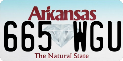 AR license plate 665WGU
