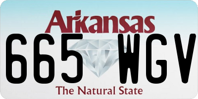 AR license plate 665WGV