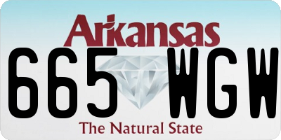 AR license plate 665WGW