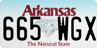 AR license plate 665WGX