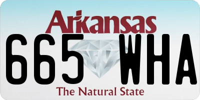 AR license plate 665WHA