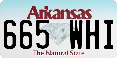 AR license plate 665WHI