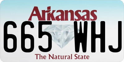 AR license plate 665WHJ