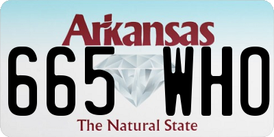 AR license plate 665WHO
