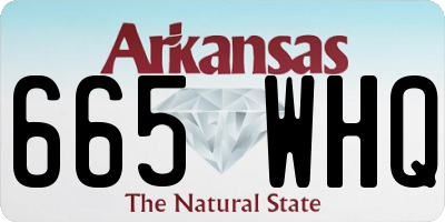 AR license plate 665WHQ