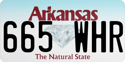 AR license plate 665WHR