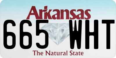 AR license plate 665WHT