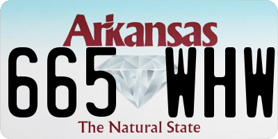 AR license plate 665WHW
