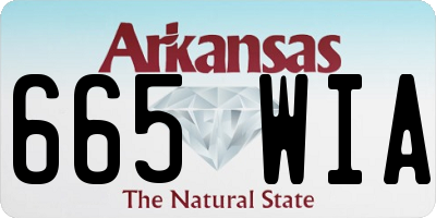 AR license plate 665WIA
