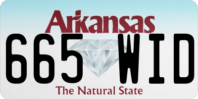 AR license plate 665WID