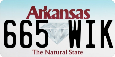 AR license plate 665WIK