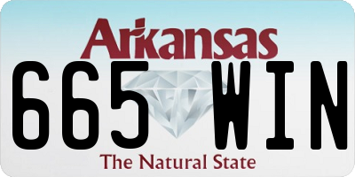 AR license plate 665WIN