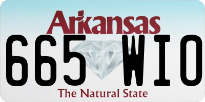 AR license plate 665WIO