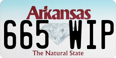 AR license plate 665WIP