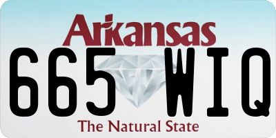 AR license plate 665WIQ