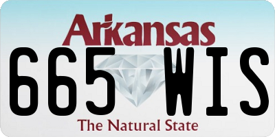 AR license plate 665WIS