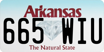 AR license plate 665WIU