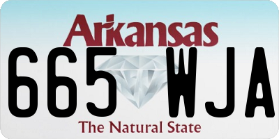 AR license plate 665WJA