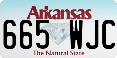 AR license plate 665WJC
