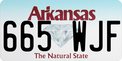 AR license plate 665WJF