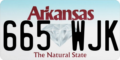 AR license plate 665WJK