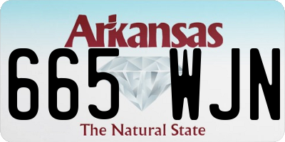 AR license plate 665WJN