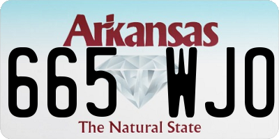 AR license plate 665WJO