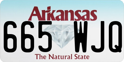 AR license plate 665WJQ