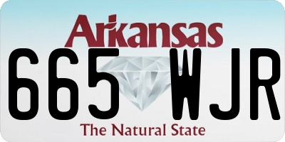 AR license plate 665WJR