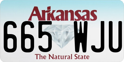 AR license plate 665WJU