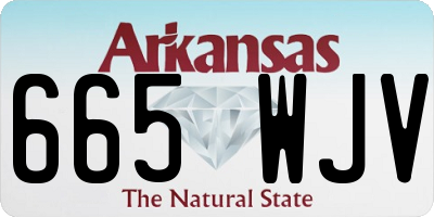 AR license plate 665WJV