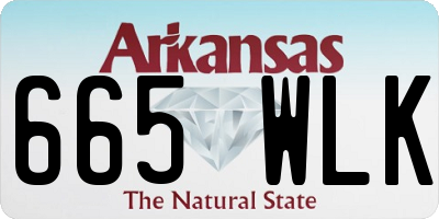 AR license plate 665WLK
