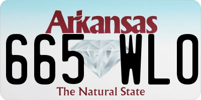 AR license plate 665WLO