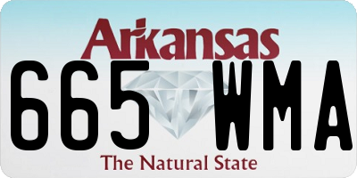 AR license plate 665WMA