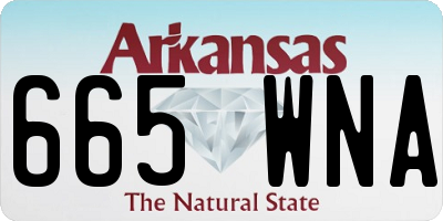 AR license plate 665WNA
