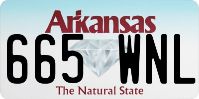 AR license plate 665WNL