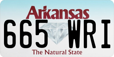 AR license plate 665WRI