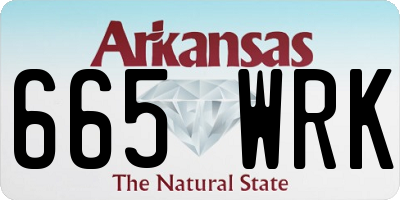 AR license plate 665WRK