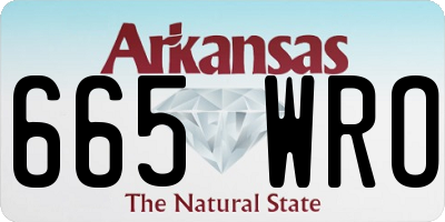 AR license plate 665WRO