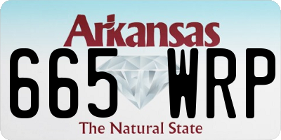 AR license plate 665WRP