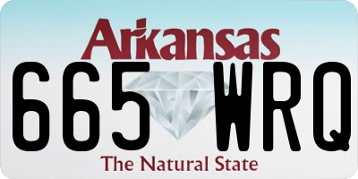 AR license plate 665WRQ